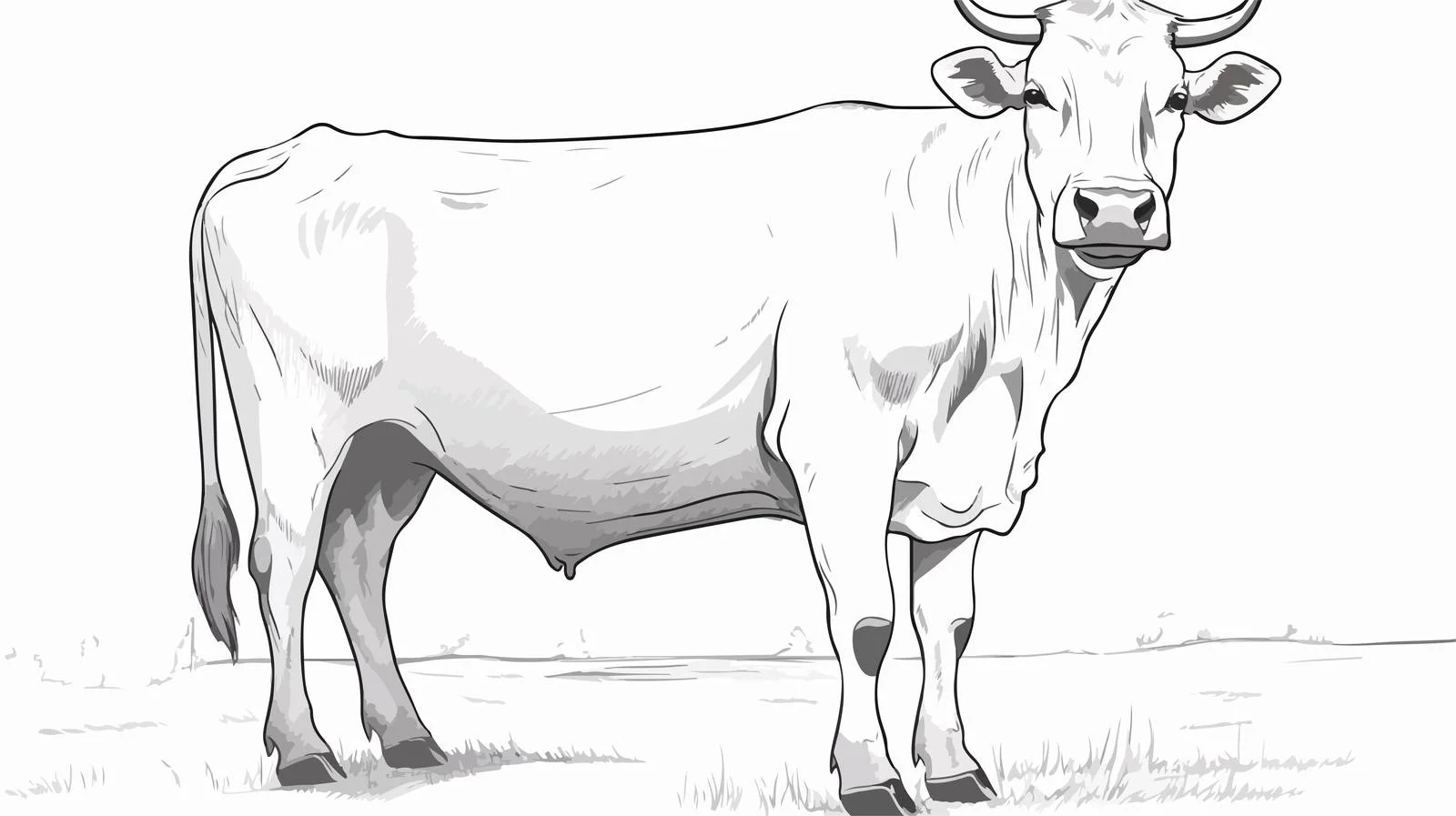 Hand-Drawn Cow Sketch for Farming — free download from Dotvec