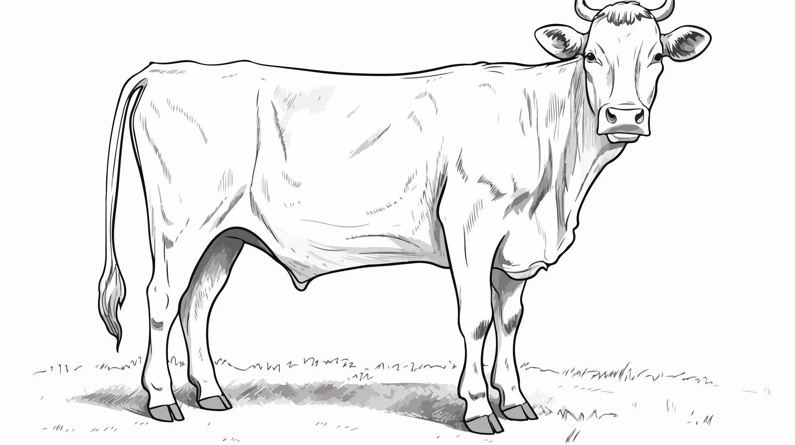 Hand-drawn Cow Sketch for Farming — free download from Dotvec