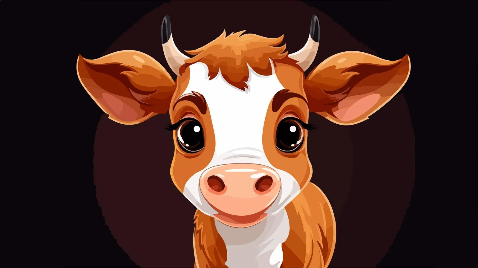 Cute Cow Face Design for Kids — free download from Dotvec