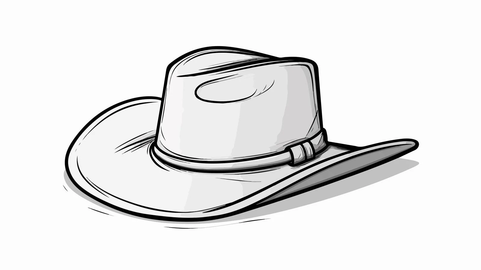 Hand-drawn Cowboy Hat Farmer Sketch — free download from Dotvec