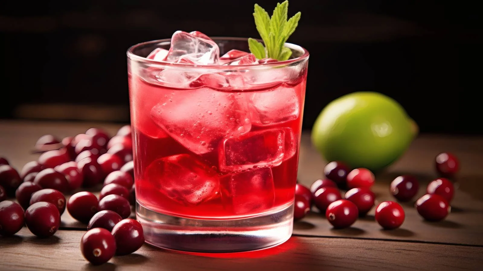 Elegant Cranberry Vodka Cocktail on White — free download from Dotvec
