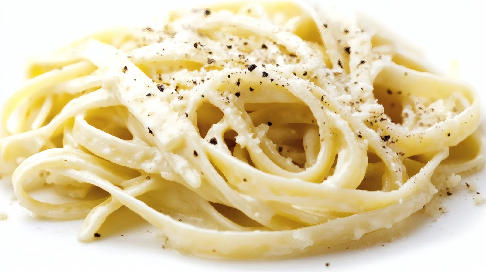 Delicious Creamy Alfredo Pasta on White Background — free download from Dotvec