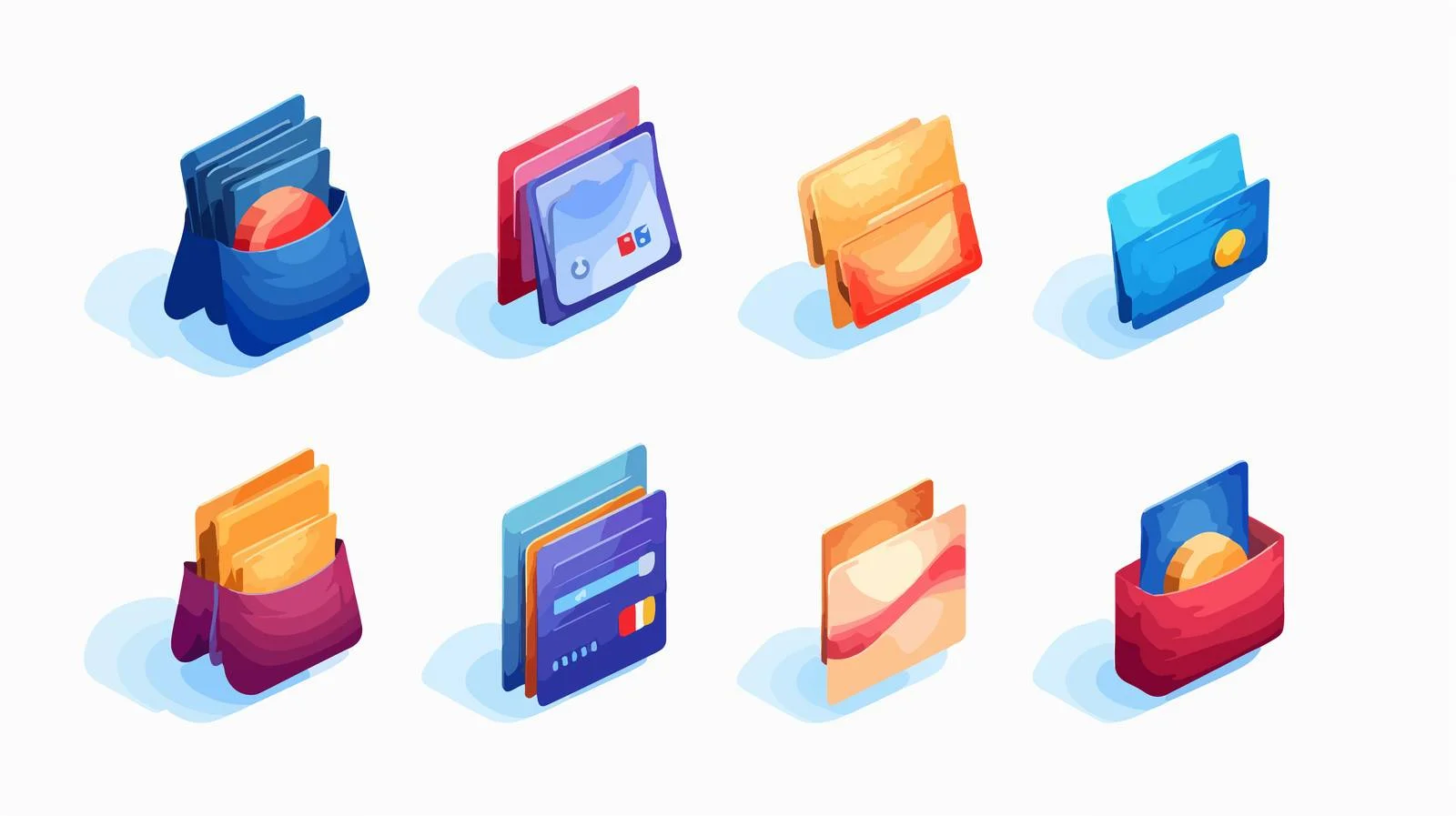 Online Payment Icons with Wallet and Card — free download from Dotvec