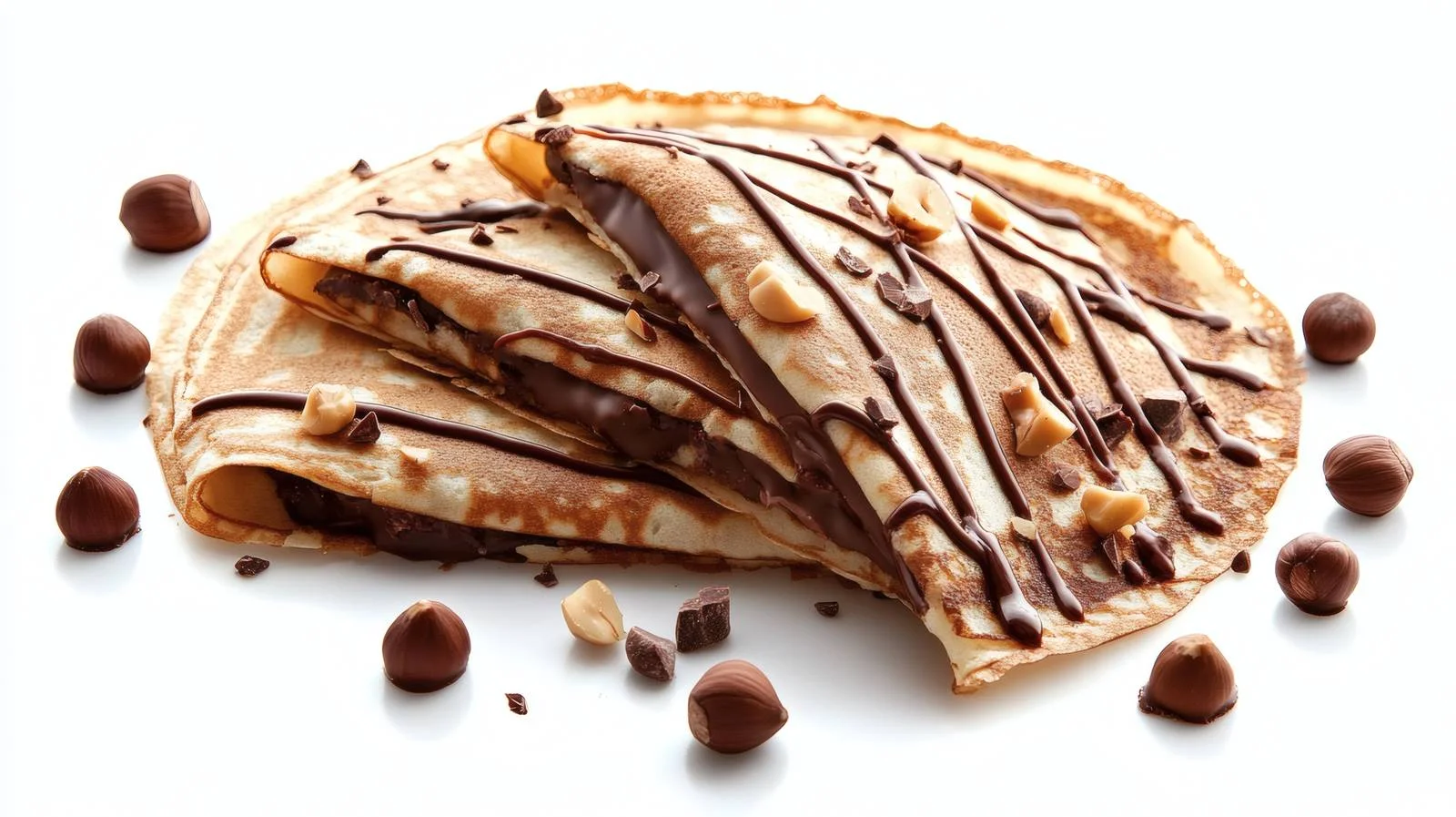 Delicious Crepes with Chocolate and Hazelnuts — free download from Dotvec