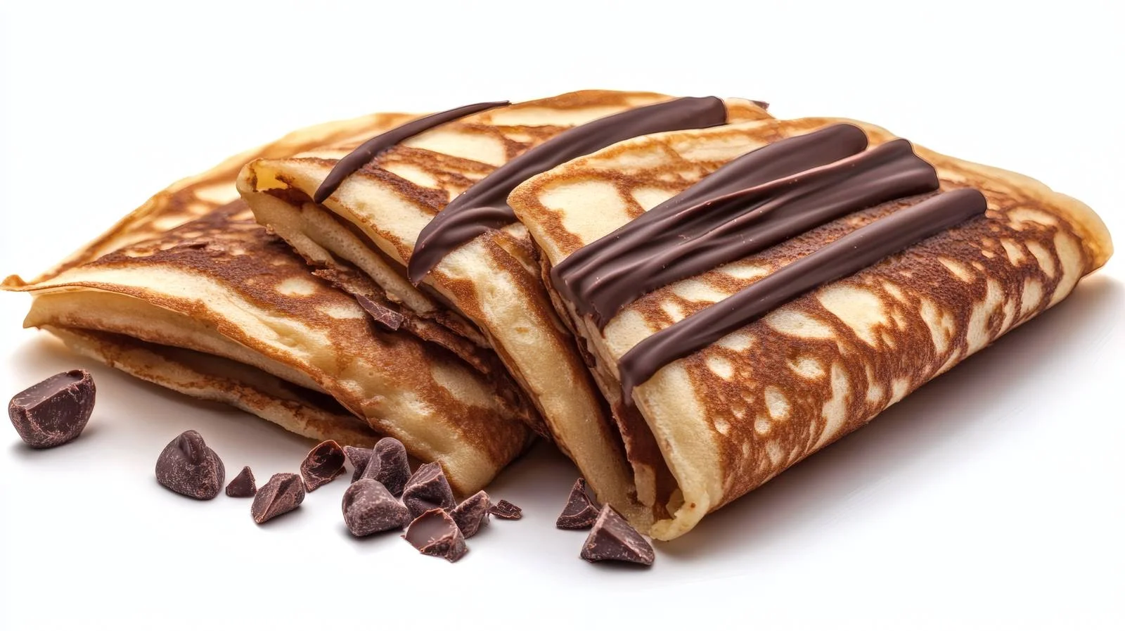 Delicious Chocolate Crepes on White Background — free download from Dotvec