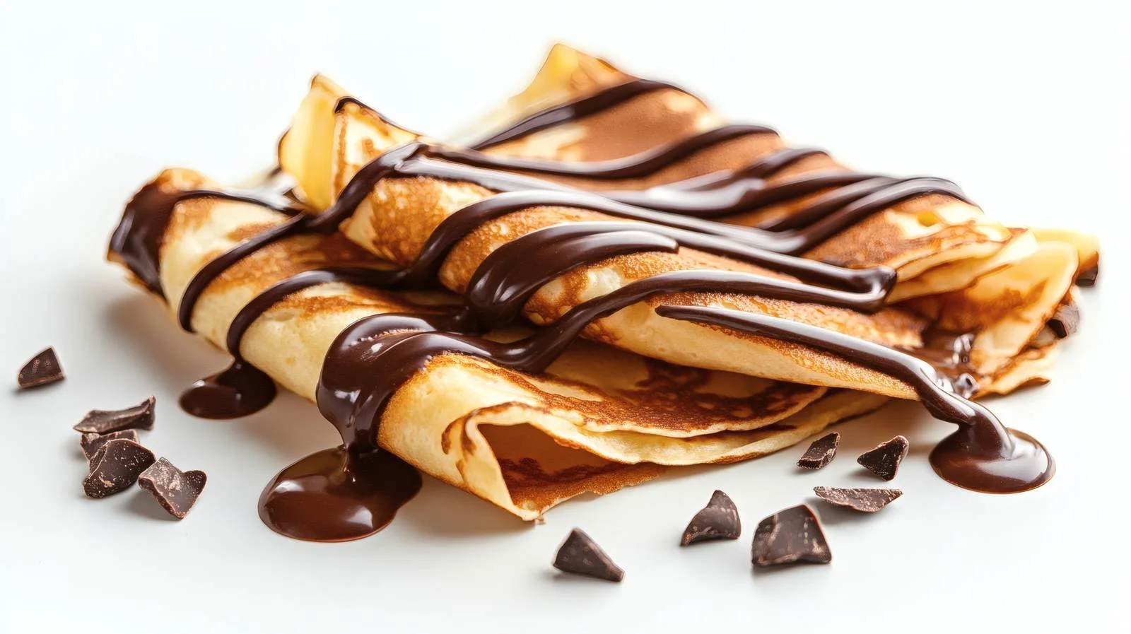 Delicious Crepes with Chocolate on White Background — free download from Dotvec