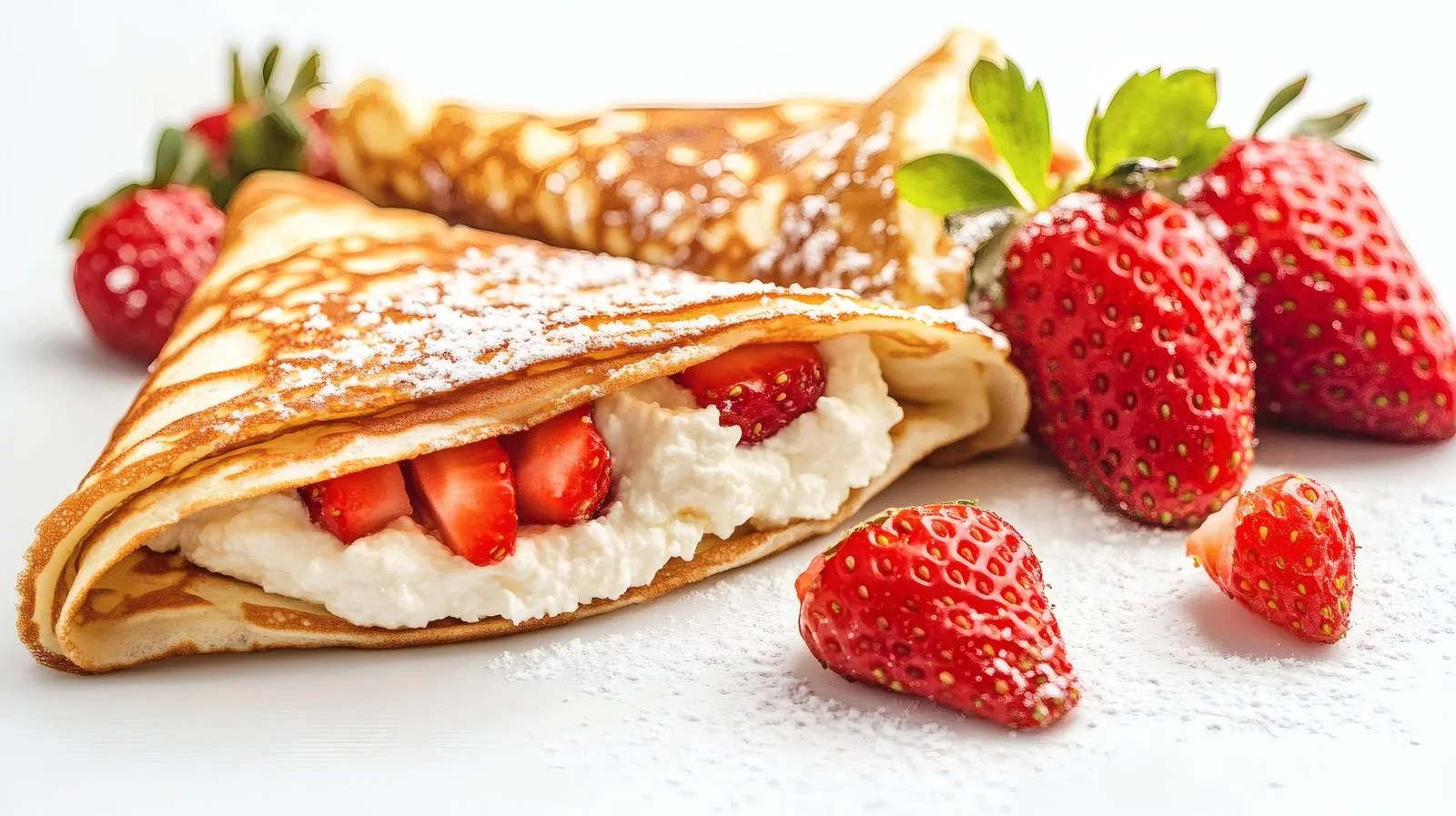 Exquisite Crepes with Ricotta and Strawberries — free download from Dotvec