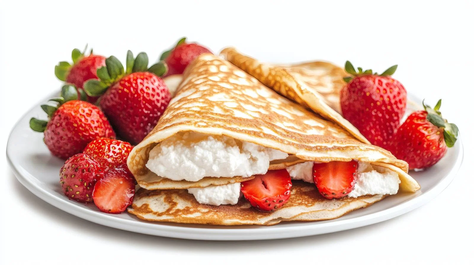 Delicious Crepes with Ricotta and Strawberries — free download from Dotvec