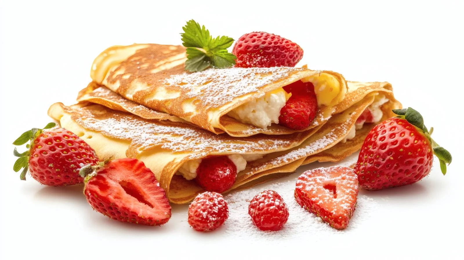 Delicious Crepes with Ricotta and Strawberries — free download from Dotvec