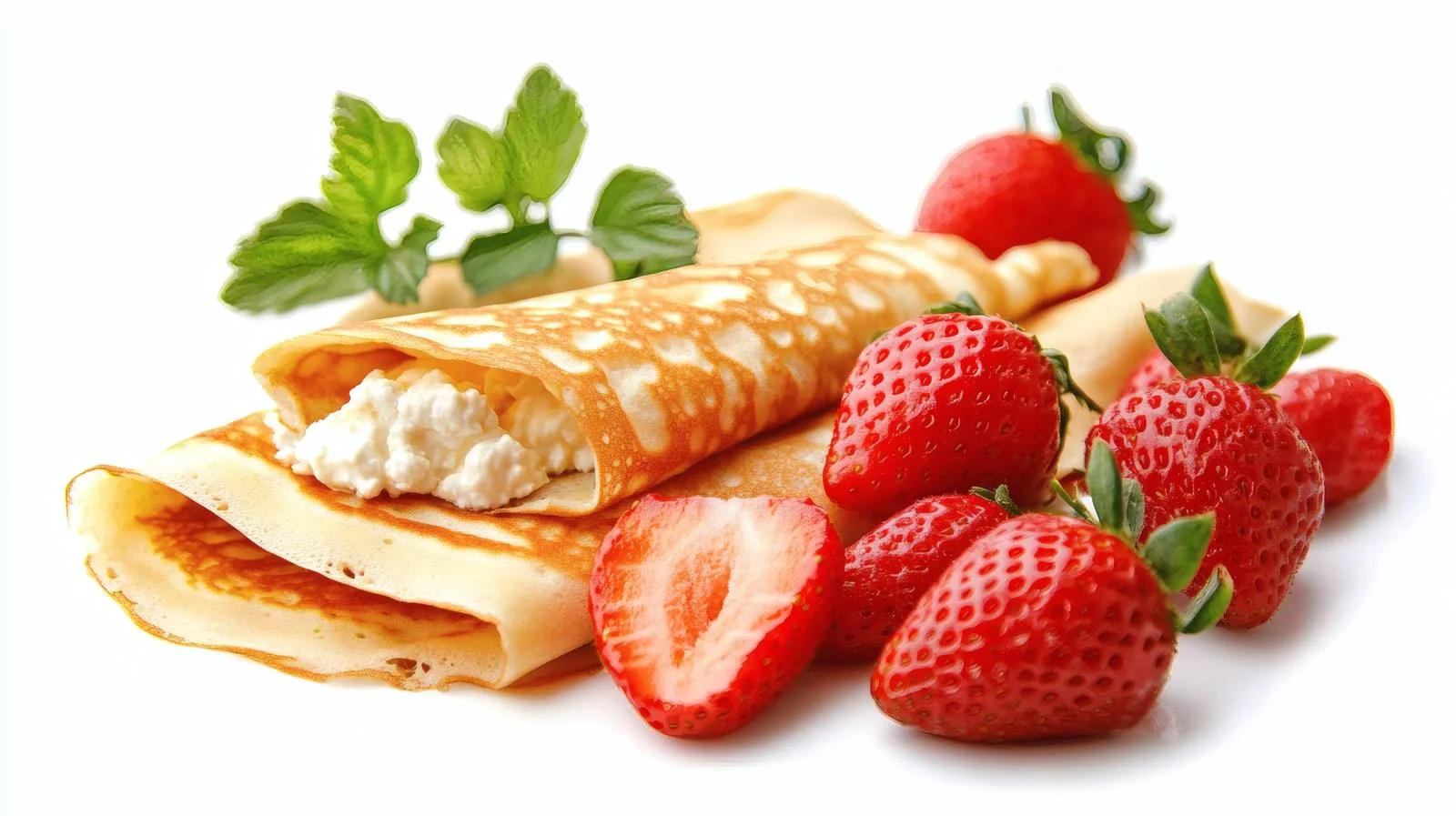 Gourmet Crepes with Ricotta and Strawberries — free download from Dotvec