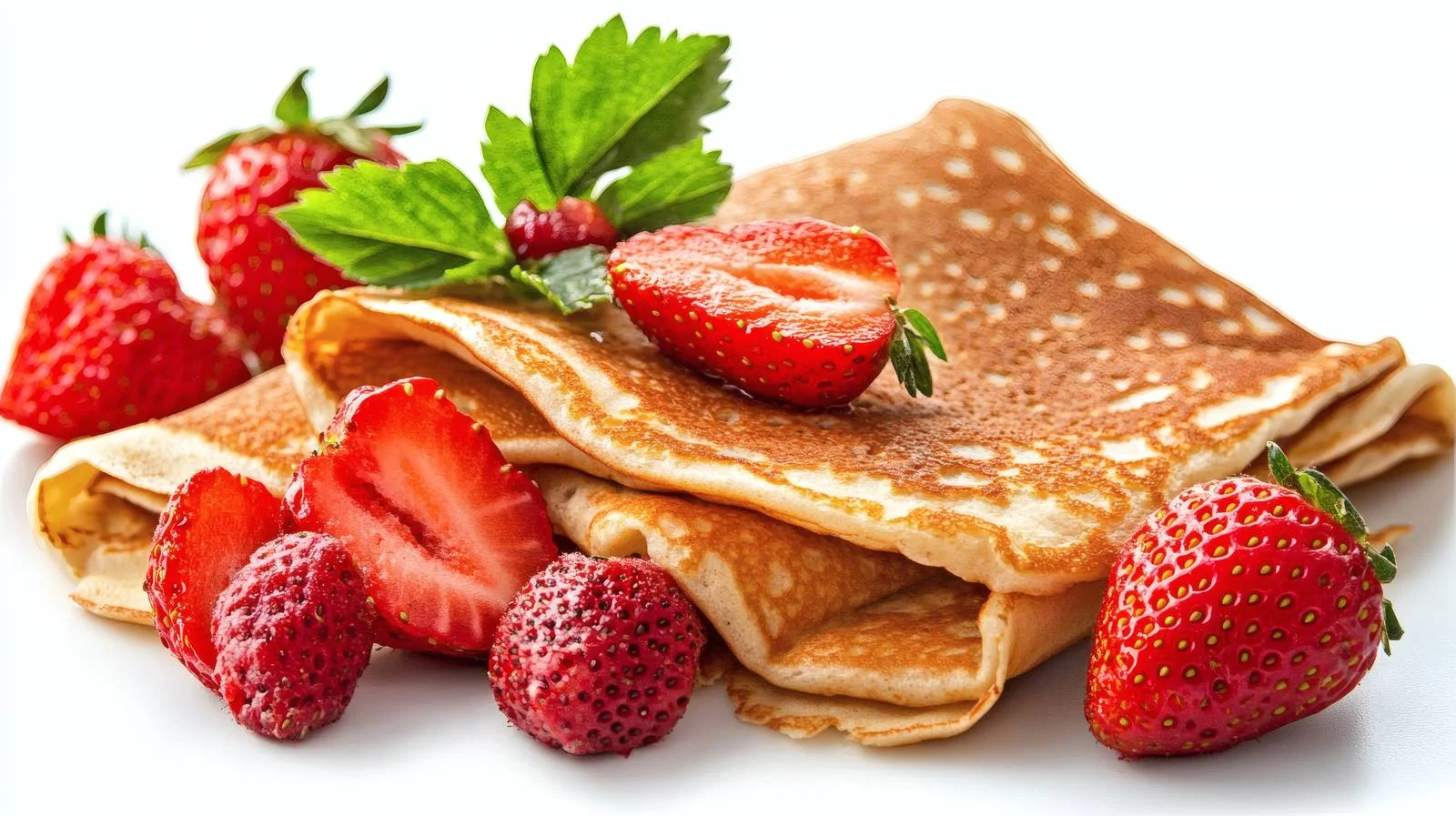Delicious Crepes with Fresh Strawberries — free download from Dotvec