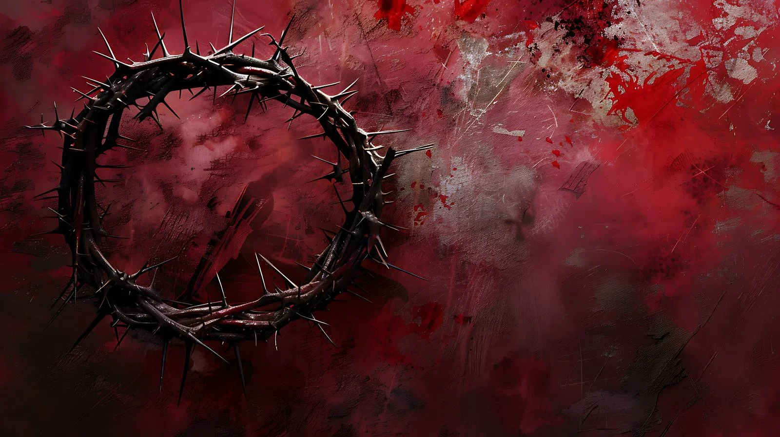 Crown of Thorns on Dark Red Grunge — free download from Dotvec