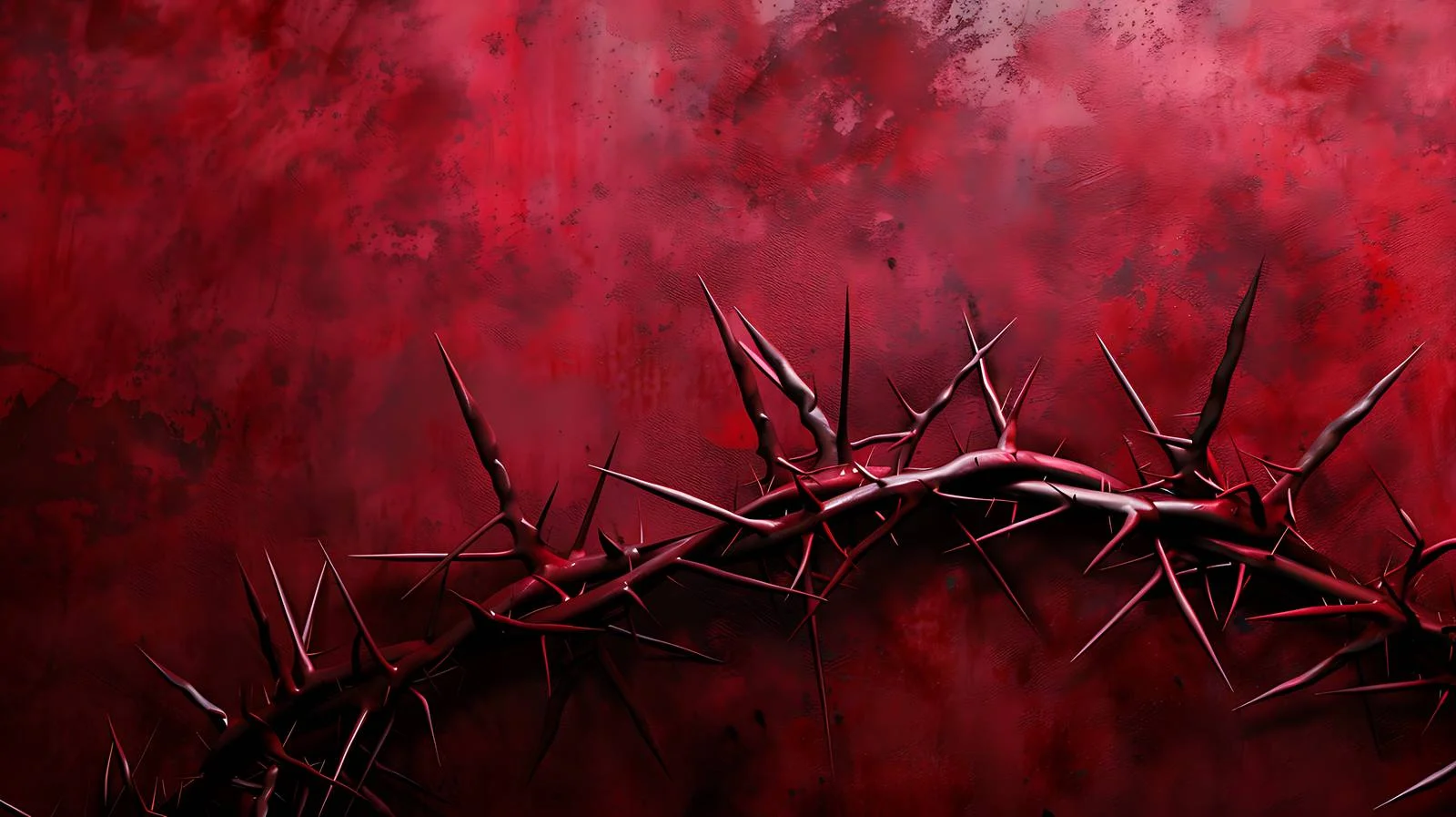 Crown of Thorns on Crimson Grunge Isolated — free download from Dotvec
