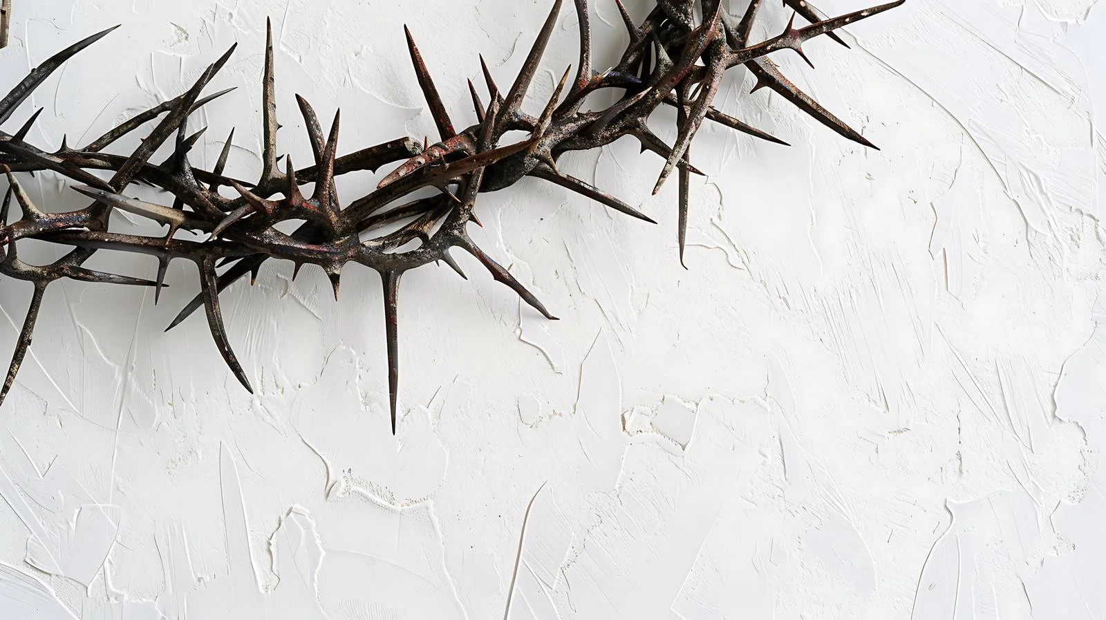 Thorn-Covered Crown on White Textured Background — free download from Dotvec