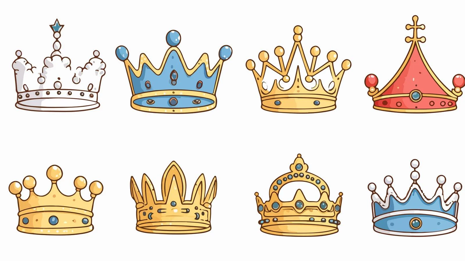 Crown Doodle Stock Vector Illustration — free download from Dotvec