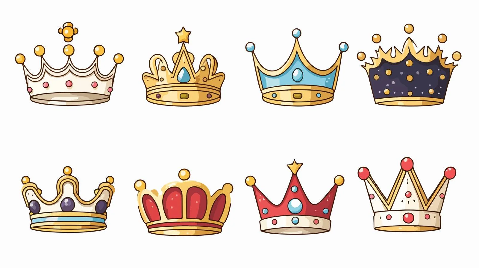 Hand-drawn Crown Doodles Vector Illustration — free download from Dotvec
