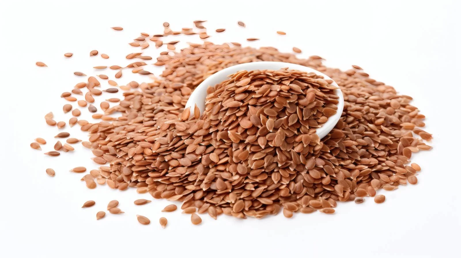 Crushed Flax Seeds on White Background — free download from Dotvec