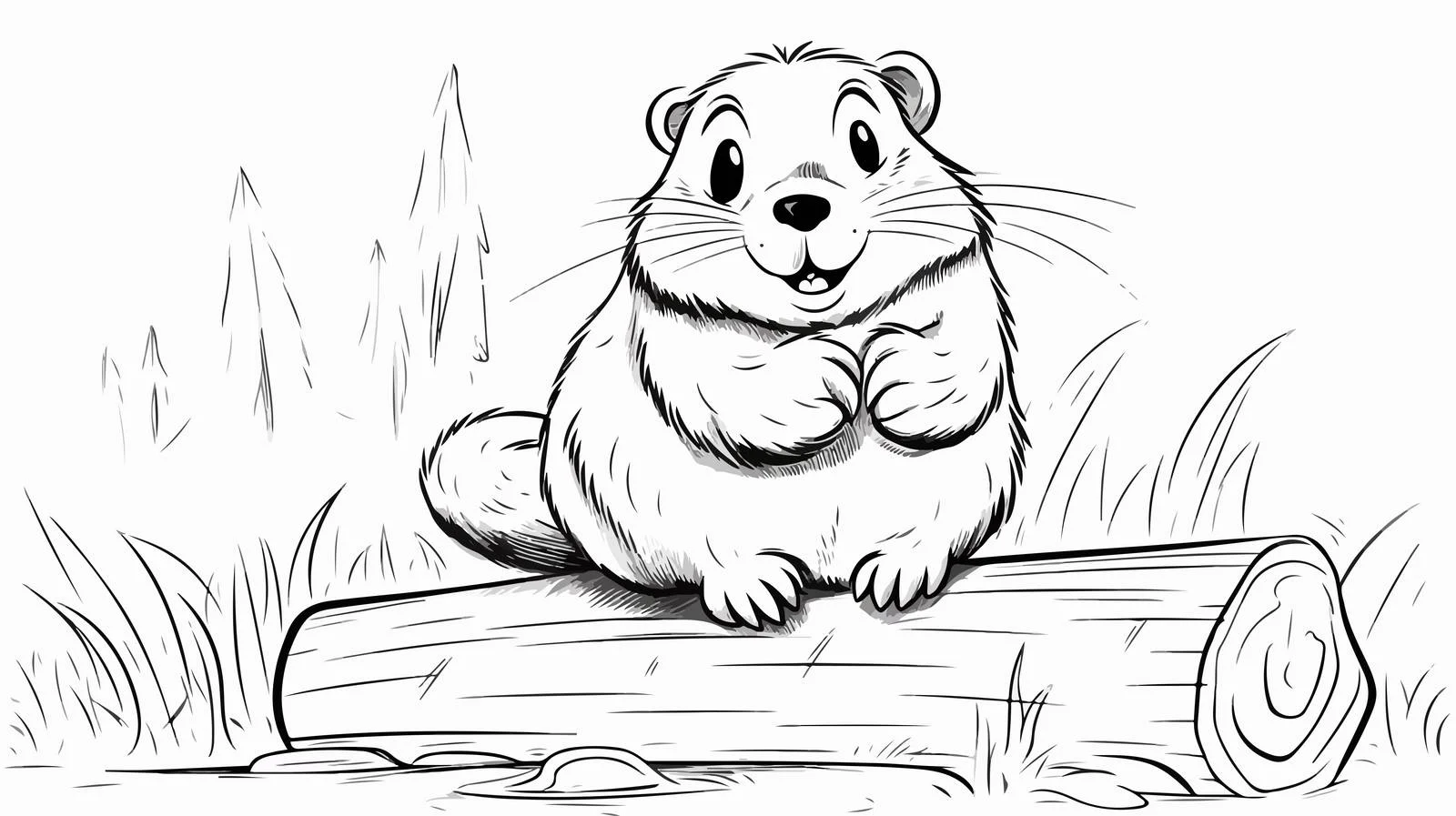 Adorable Beaver Sketch Illustration — free download from Dotvec