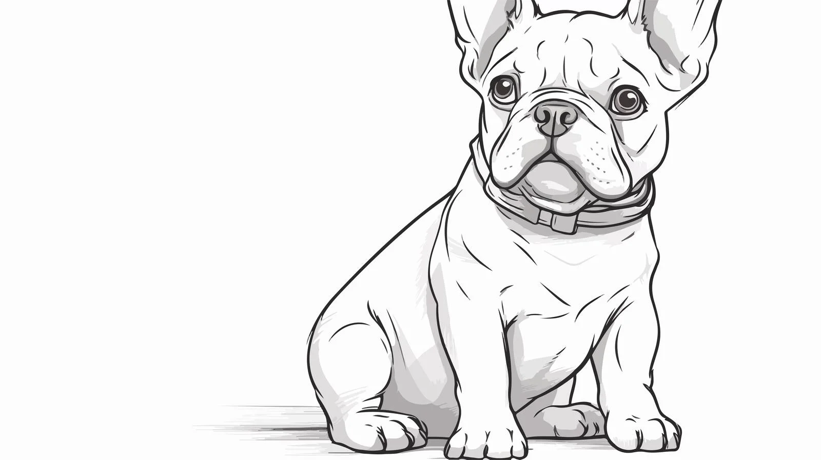 French Bulldog Cartoon Sketch Illustration — free download from Dotvec