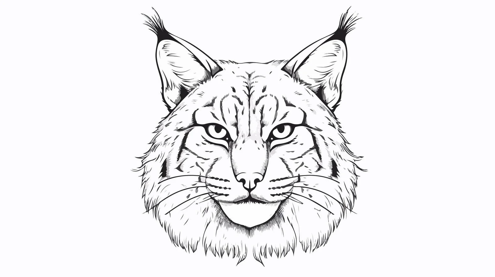 Hand-drawn Cute Lynx Vector Illustration — free download from Dotvec