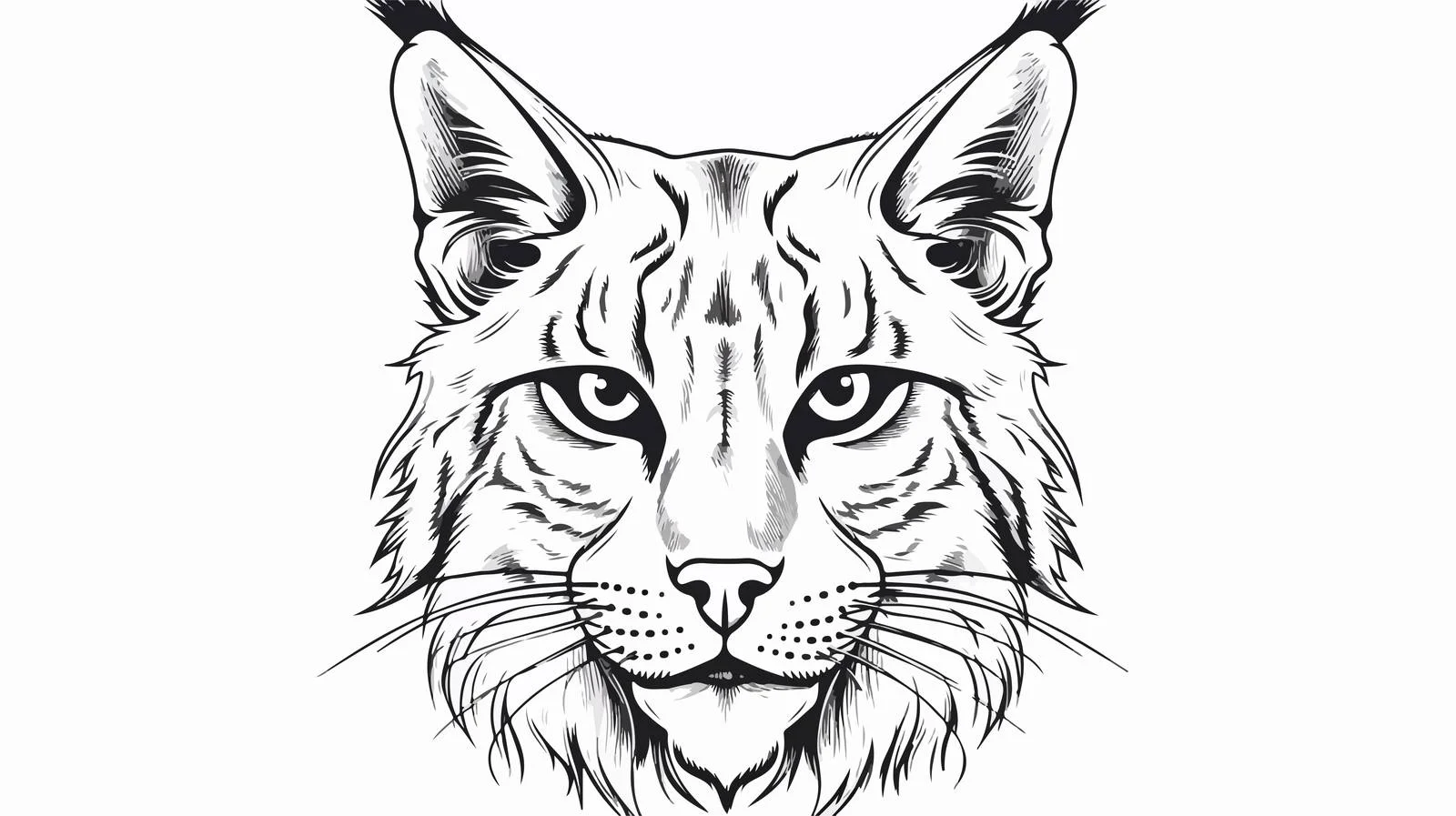 Cute Lynx Sketch Vector Illustration — free download from Dotvec