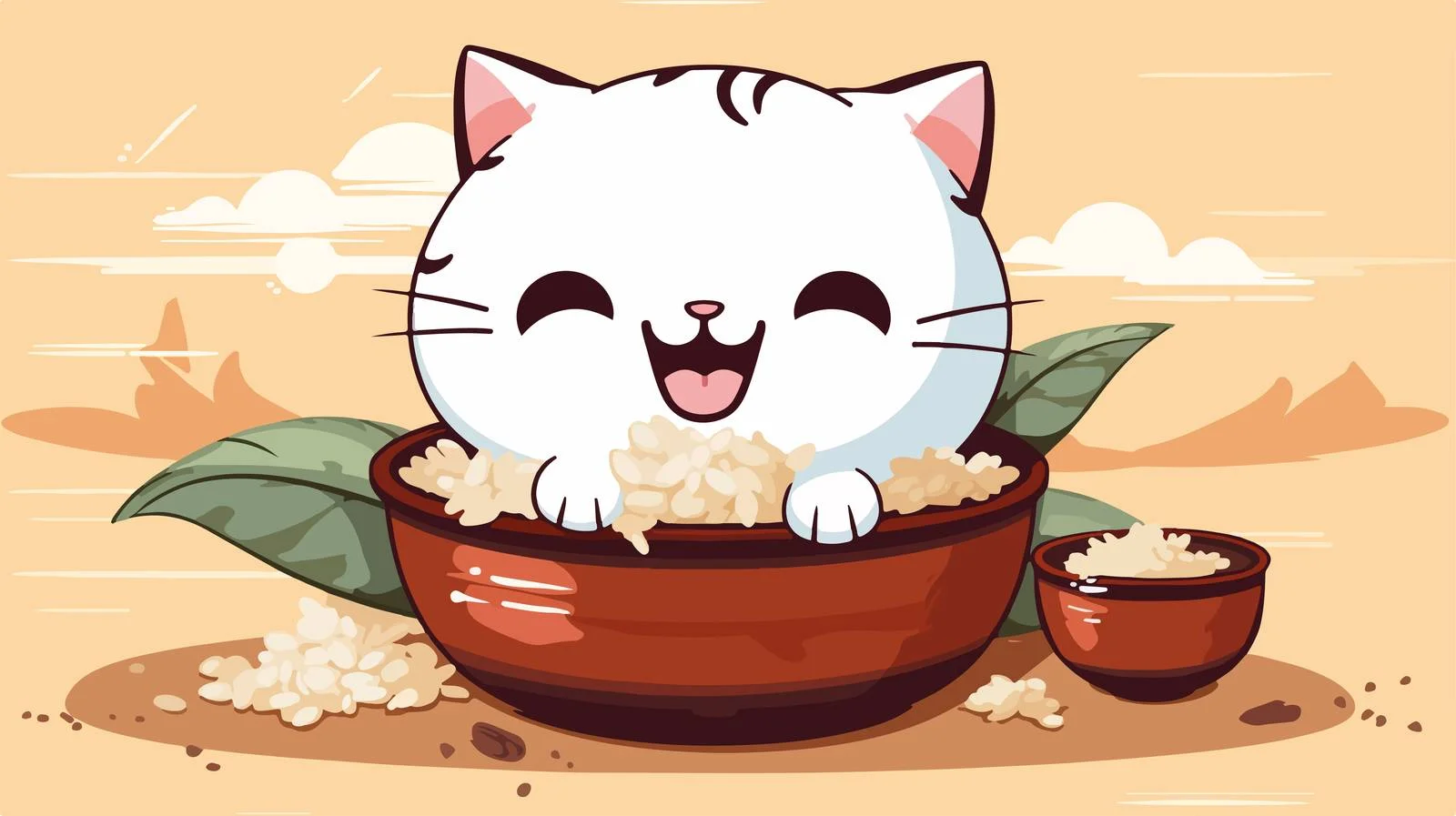 Cute and Funny Sego Kucing Image — free download from Dotvec