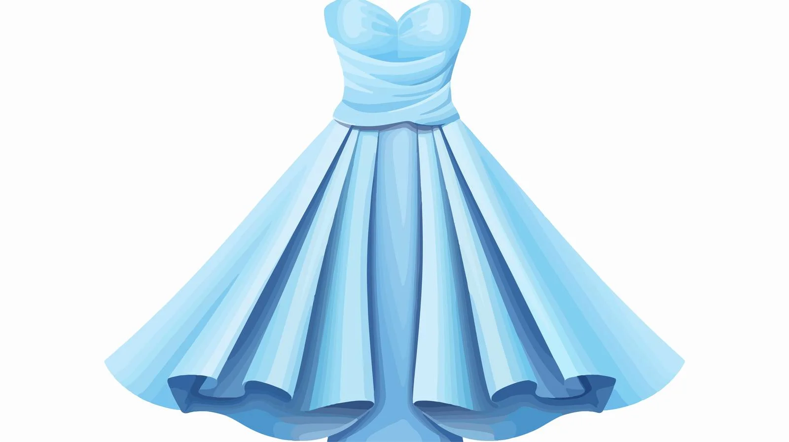 Elegant Blue Dress Vector Illustration — free download from Dotvec