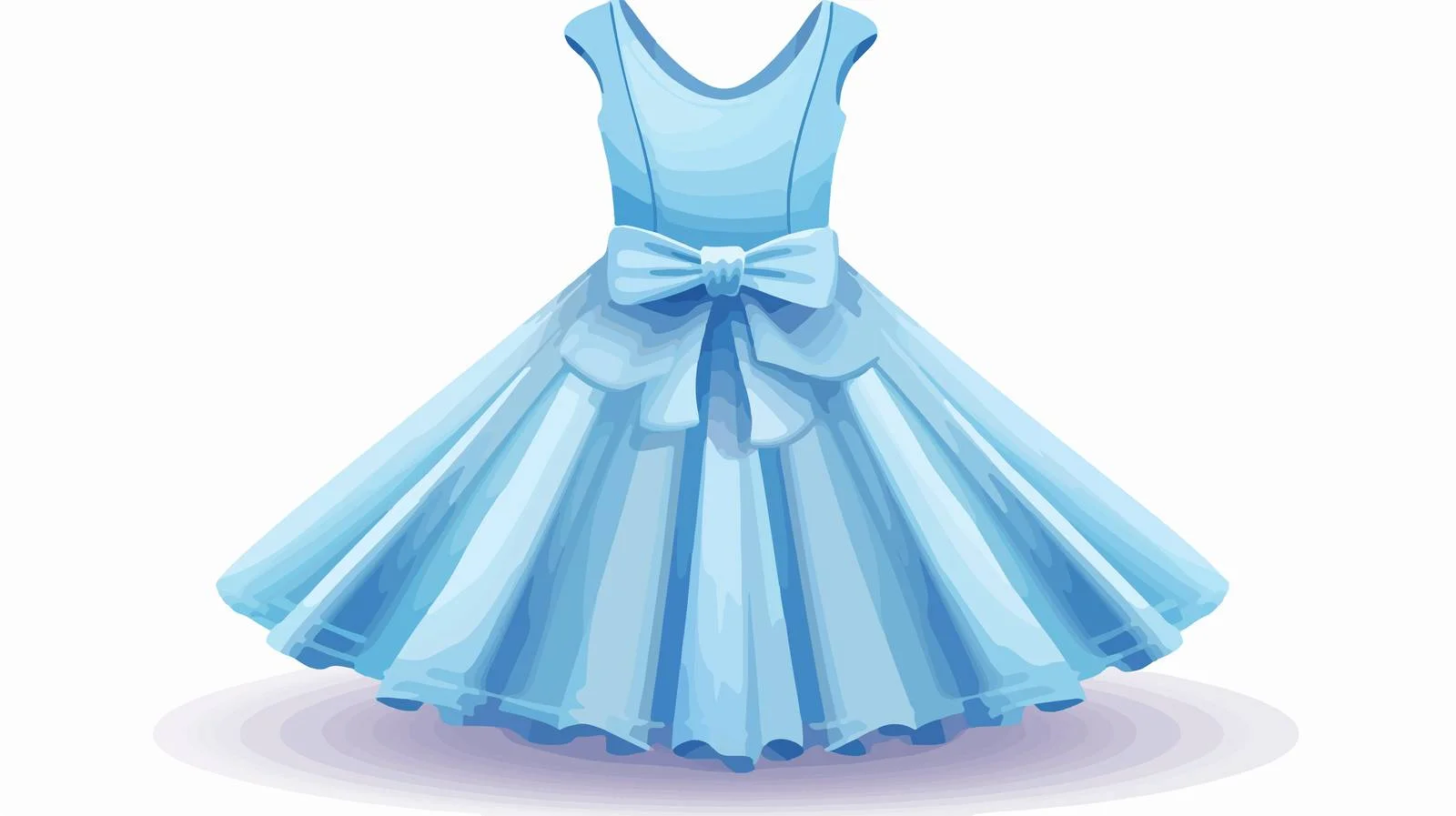 Elegant Light Blue Dress Vector Illustration — free download from Dotvec