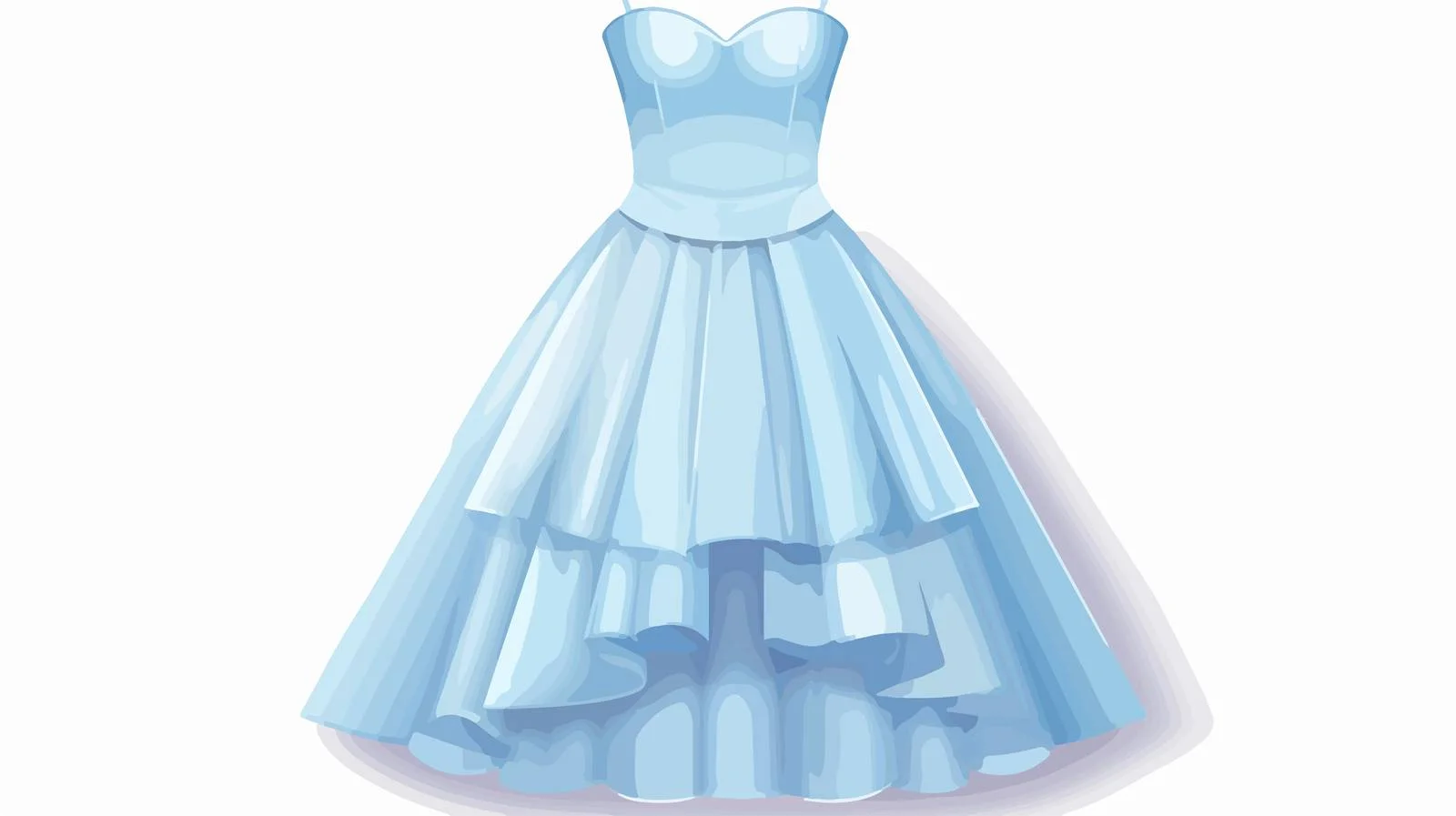 Elegant Light Blue Woman Dress Vector — free download from Dotvec