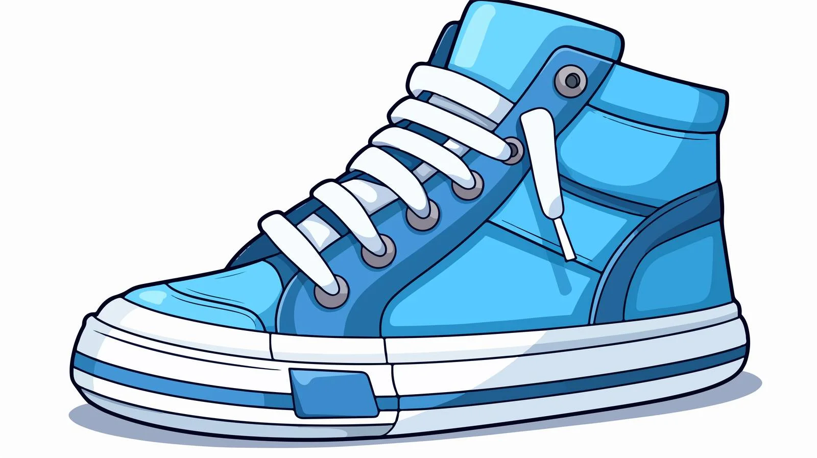 Blue Cartoon Sneaker Vector Illustration — free download from Dotvec