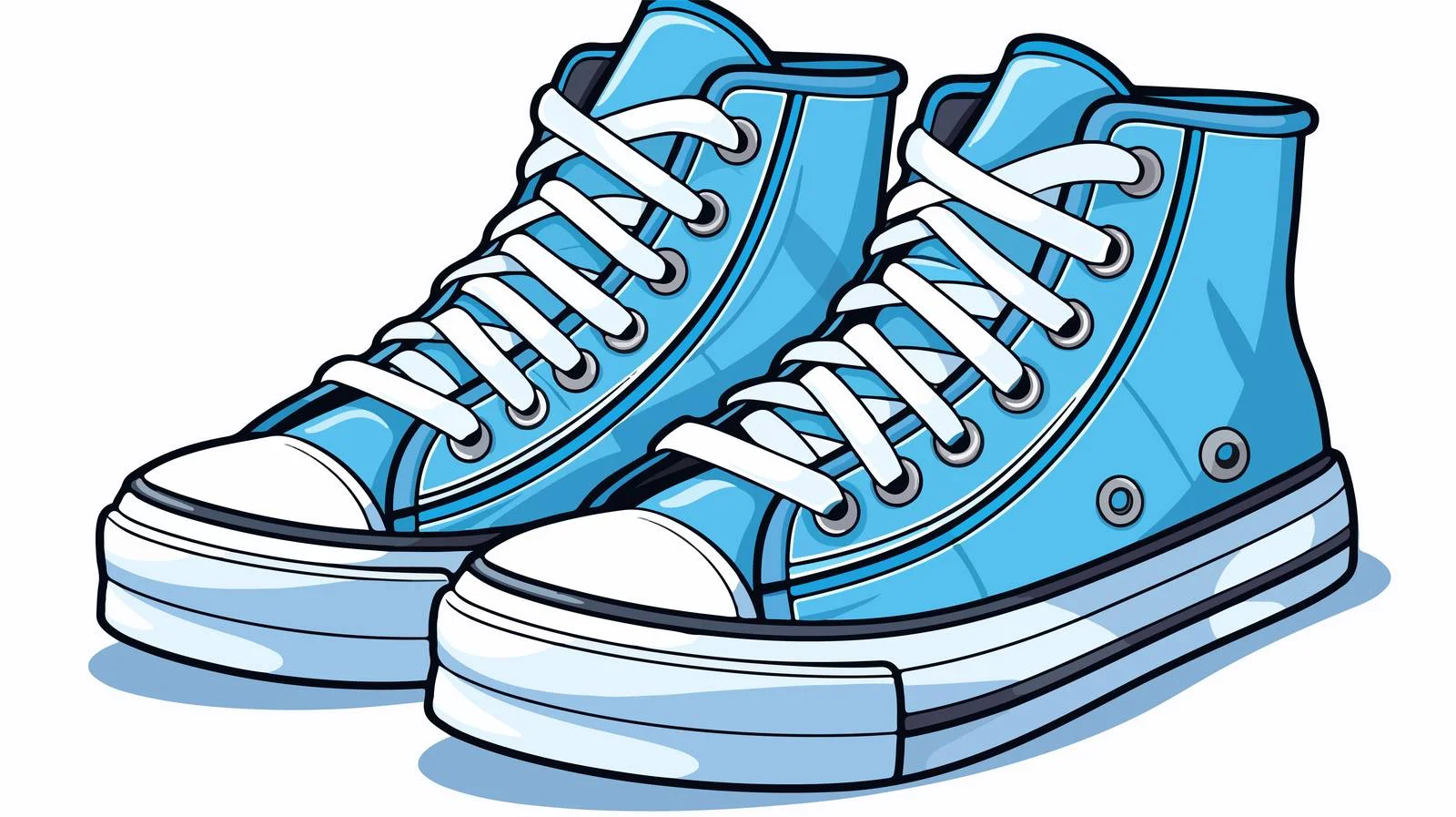 Blue Cartoon Sneaker Vector Illustration — free download from Dotvec