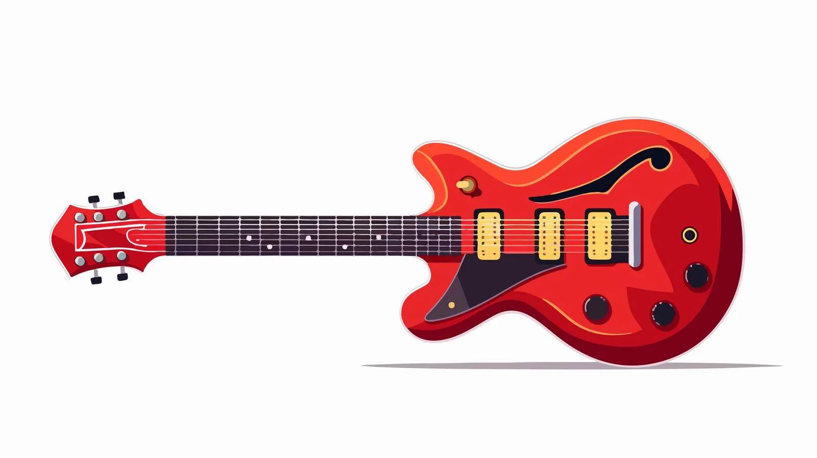 Red Electric Guitar Vector Icon — free download from Dotvec