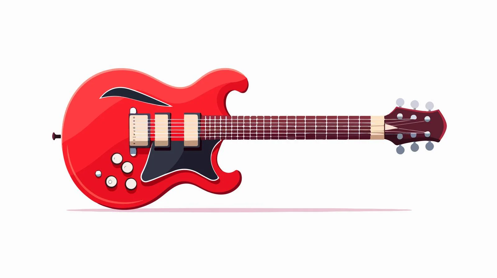 Iconic Red Electric Guitar Vector Illustration — free download from Dotvec
