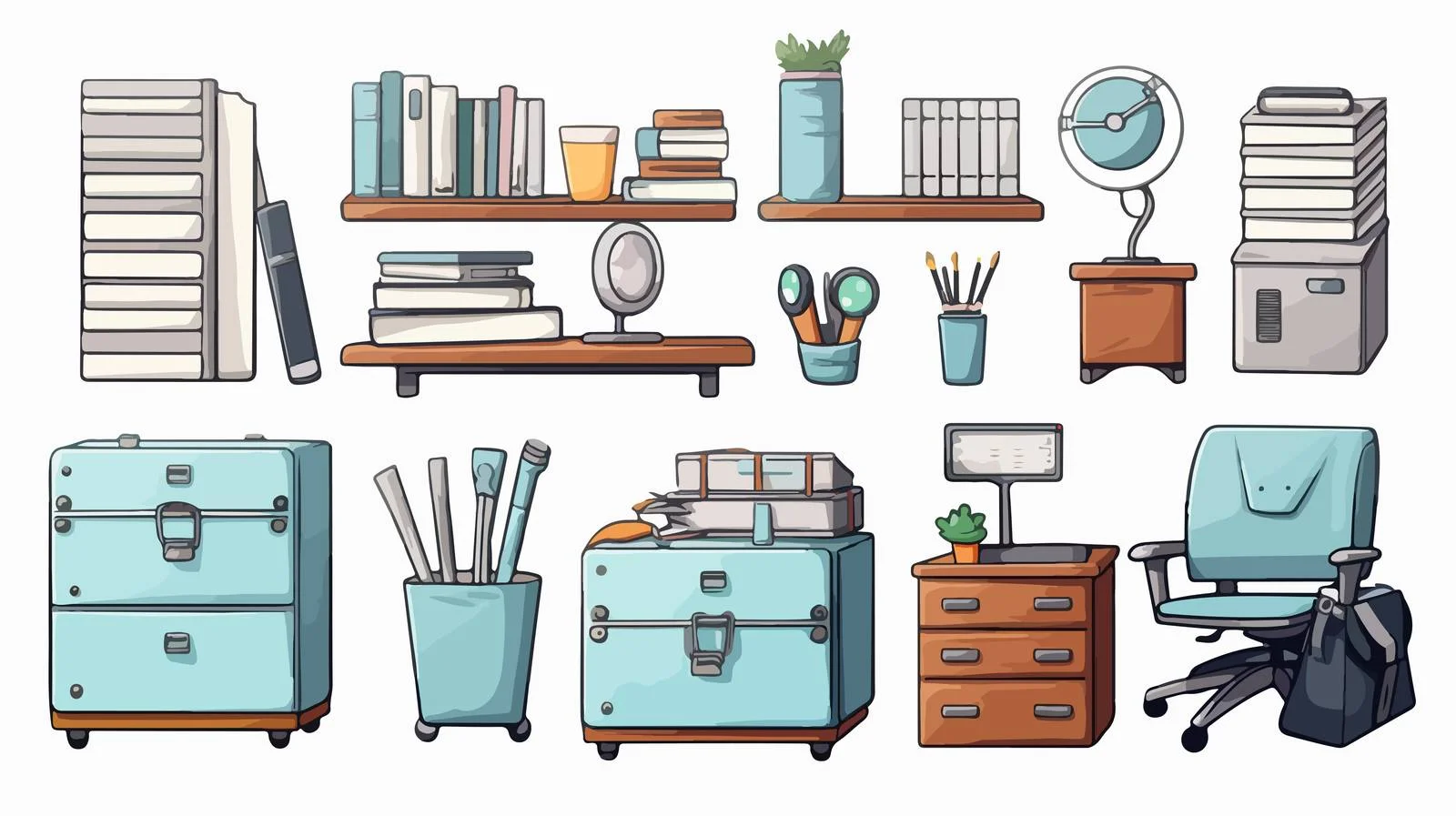 Stylish Staples Set for Office Use — free download from Dotvec