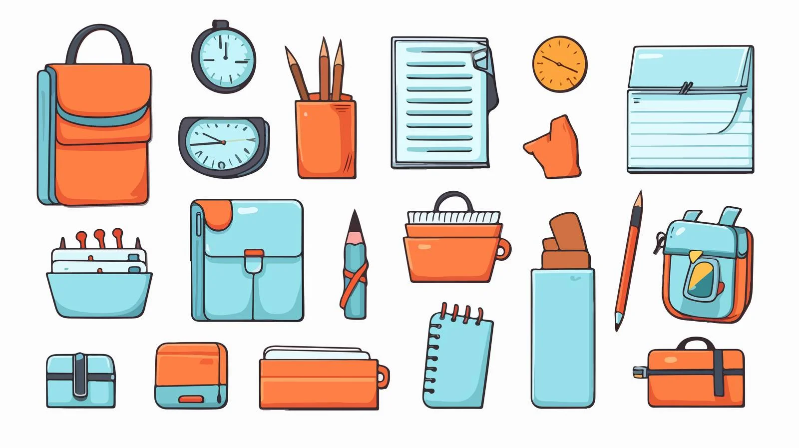 Staples Set for Office Supplies — free download from Dotvec