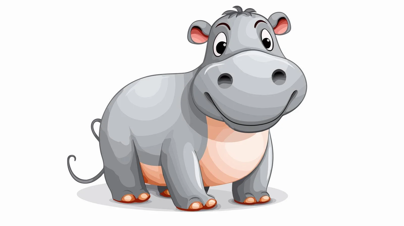 Happy Hippopotamus Vector Illustration — free download from Dotvec