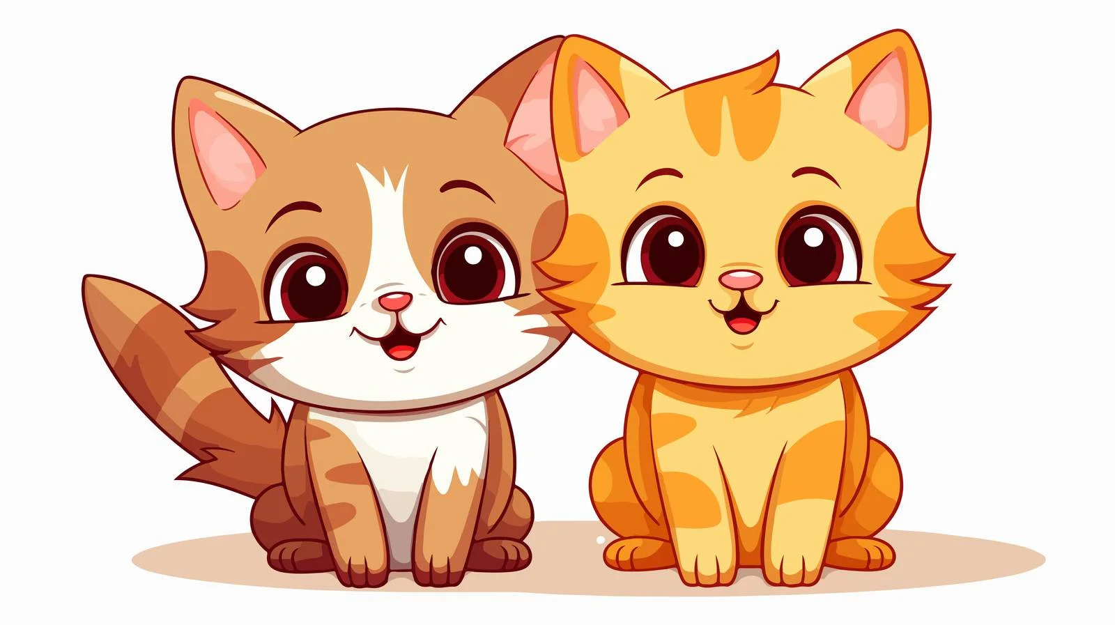 Adorable Cats Illustration — free download from Dotvec