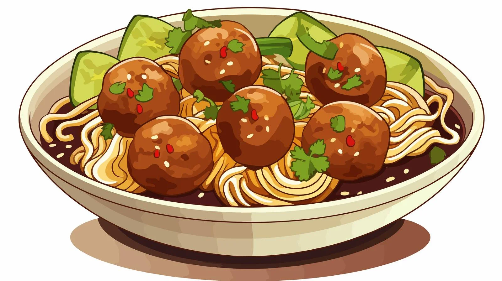 Delightful Indonesian Mie Bakso Noodles — free download from Dotvec