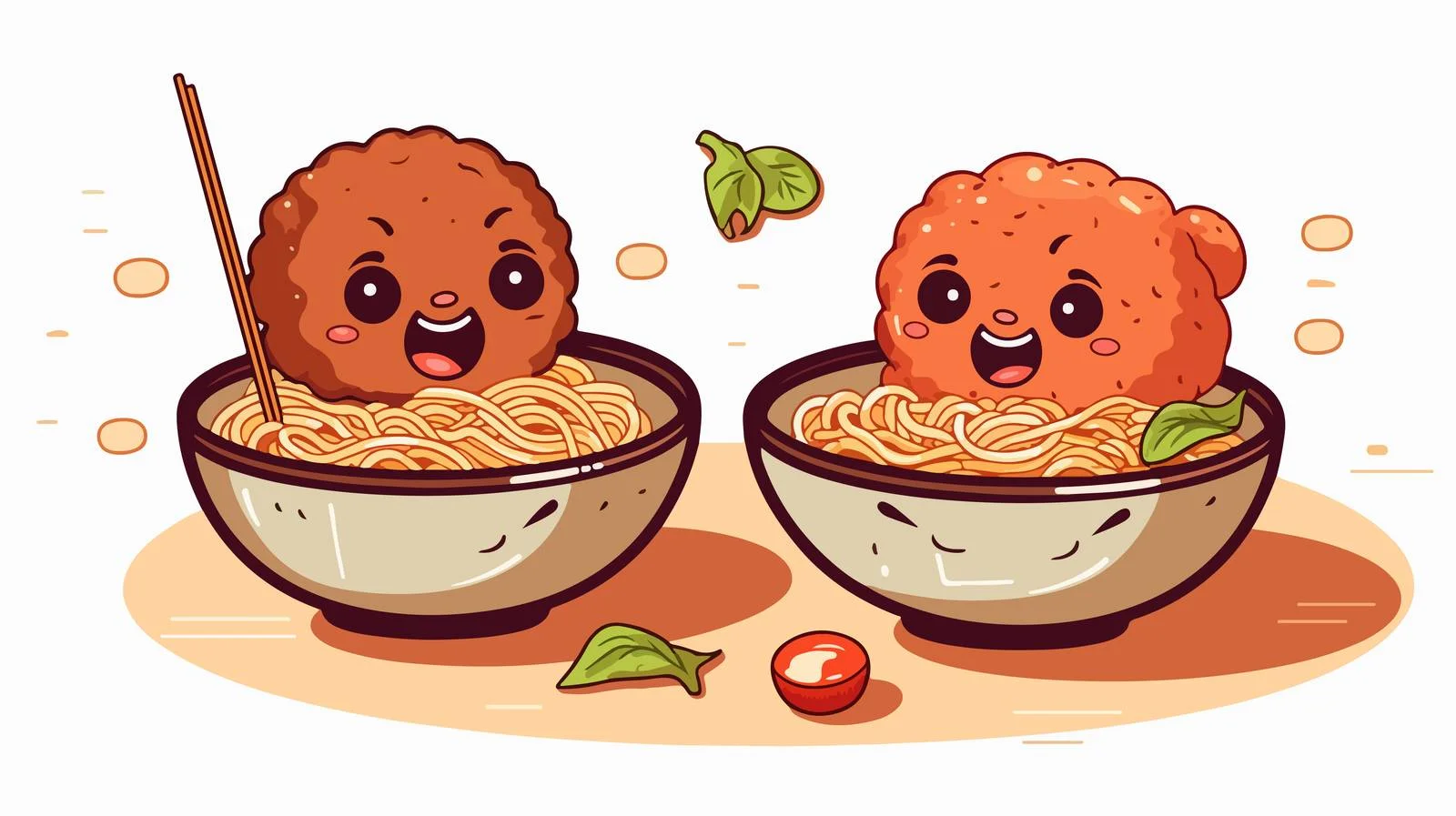 Delightful Indonesian Mie Bakso Meatballs — free download from Dotvec