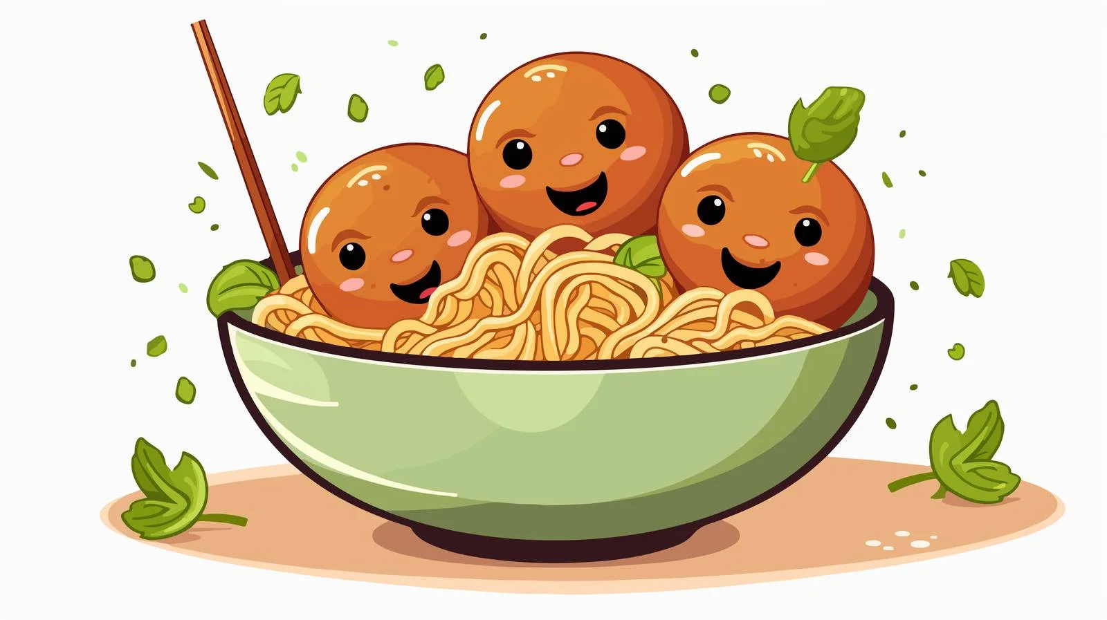 Delightful Indonesian Mie Bakso Scene — free download from Dotvec