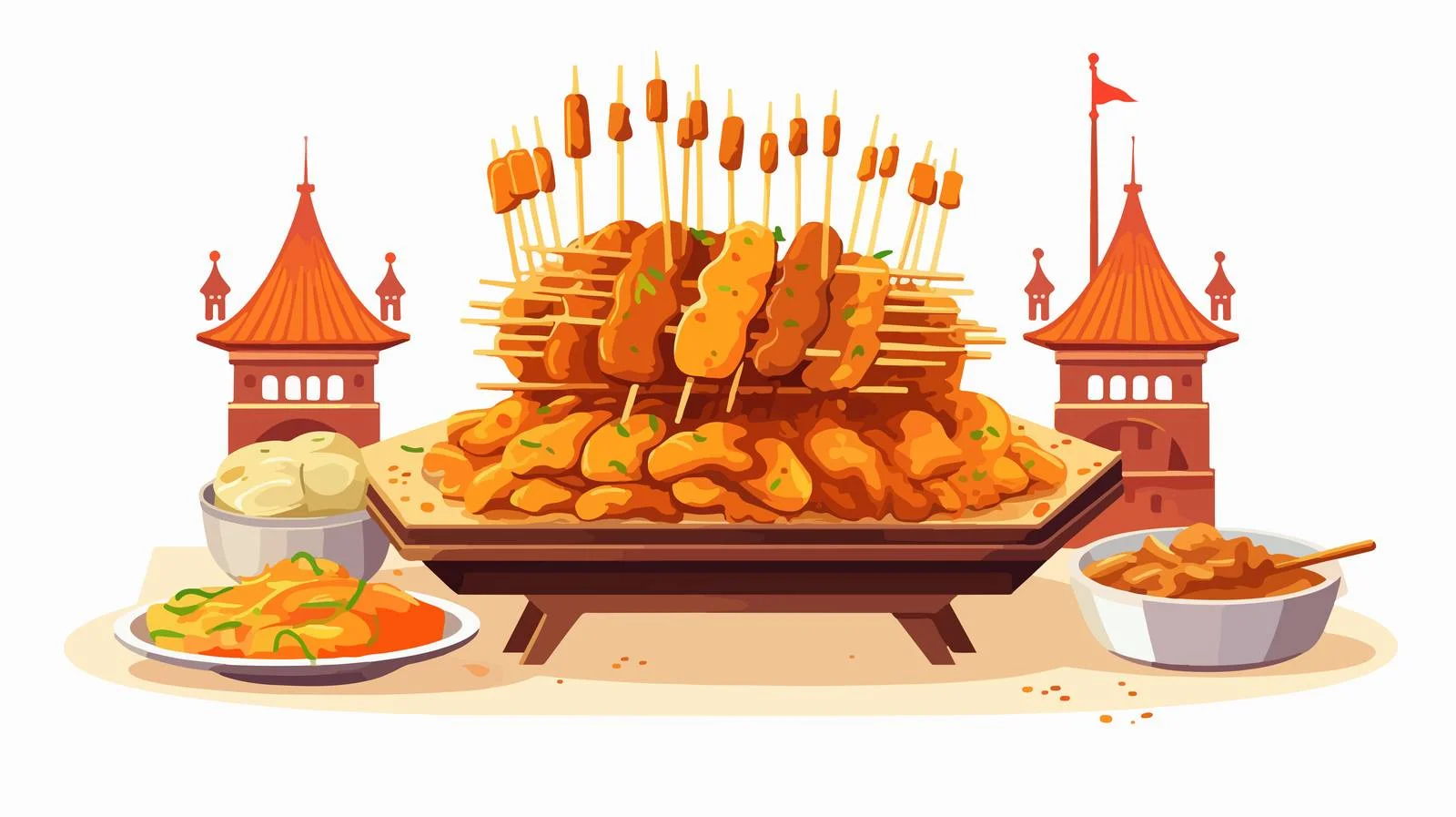 Traditional Satay in Padang Style — free download from Dotvec