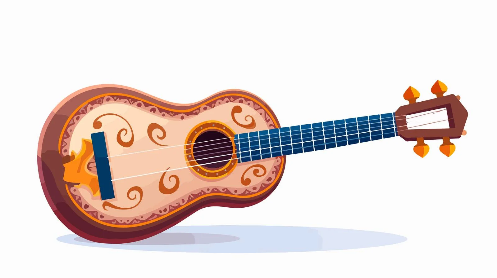 Playful Arabic Guitar Vector Illustration — free download from Dotvec
