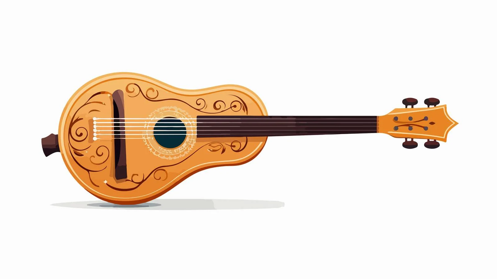Adorable Arabic Guitar Vector Illustration — free download from Dotvec
