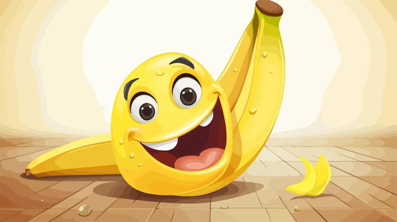 Funny Banana Peel Stock Vector Illustration — free download from Dotvec