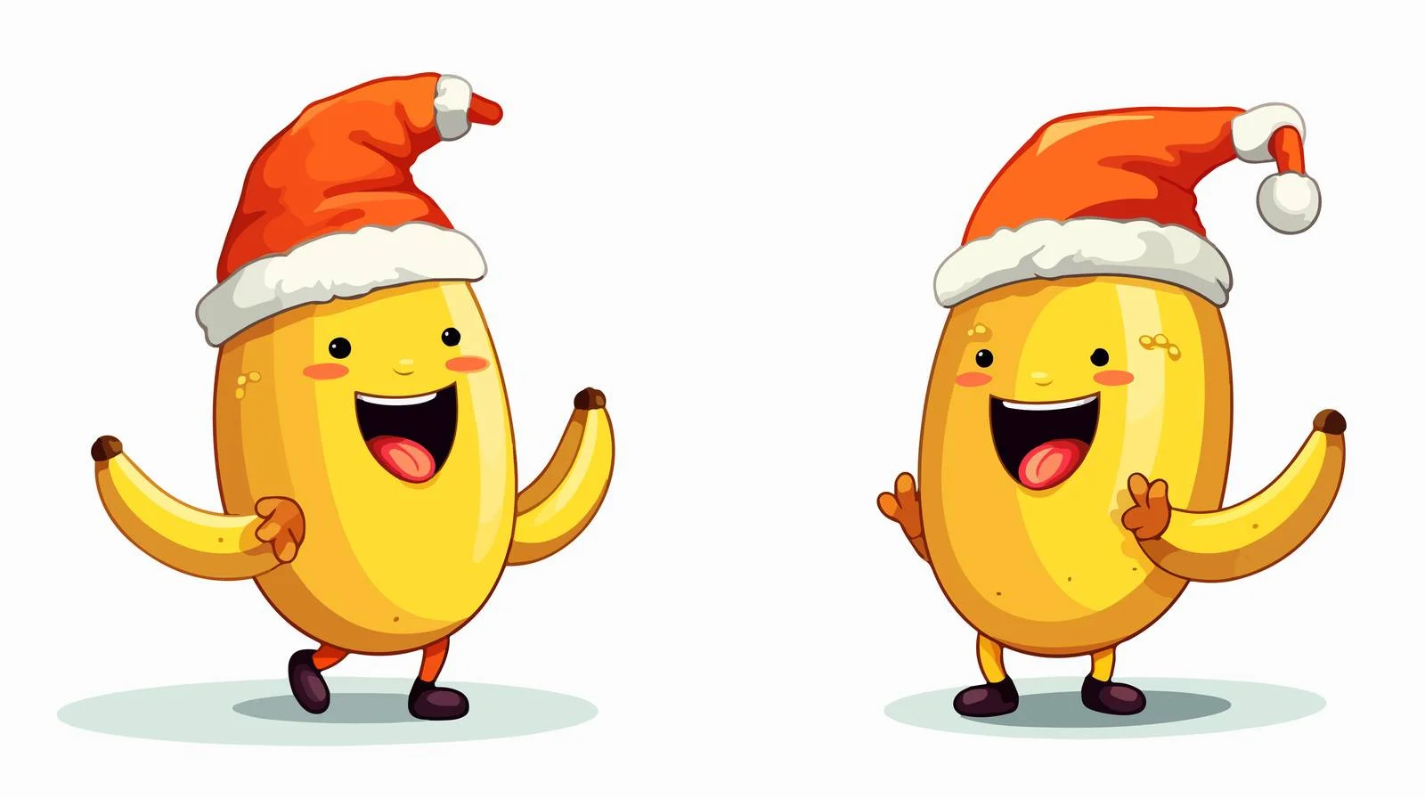 Cheerful Banana in Santa Hat Image — free download from Dotvec