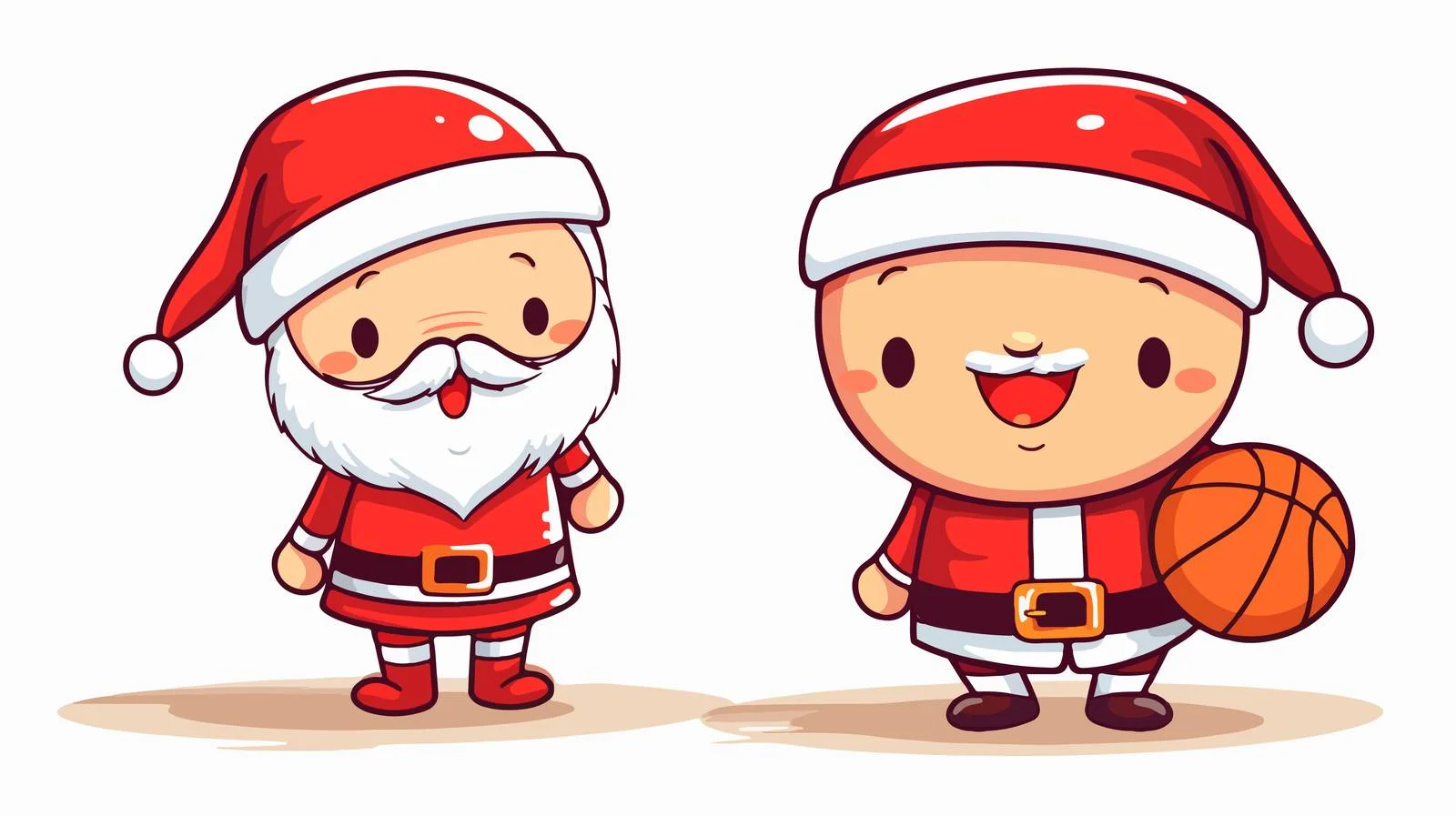 Santa Hat Basketball Fun Image — free download from Dotvec