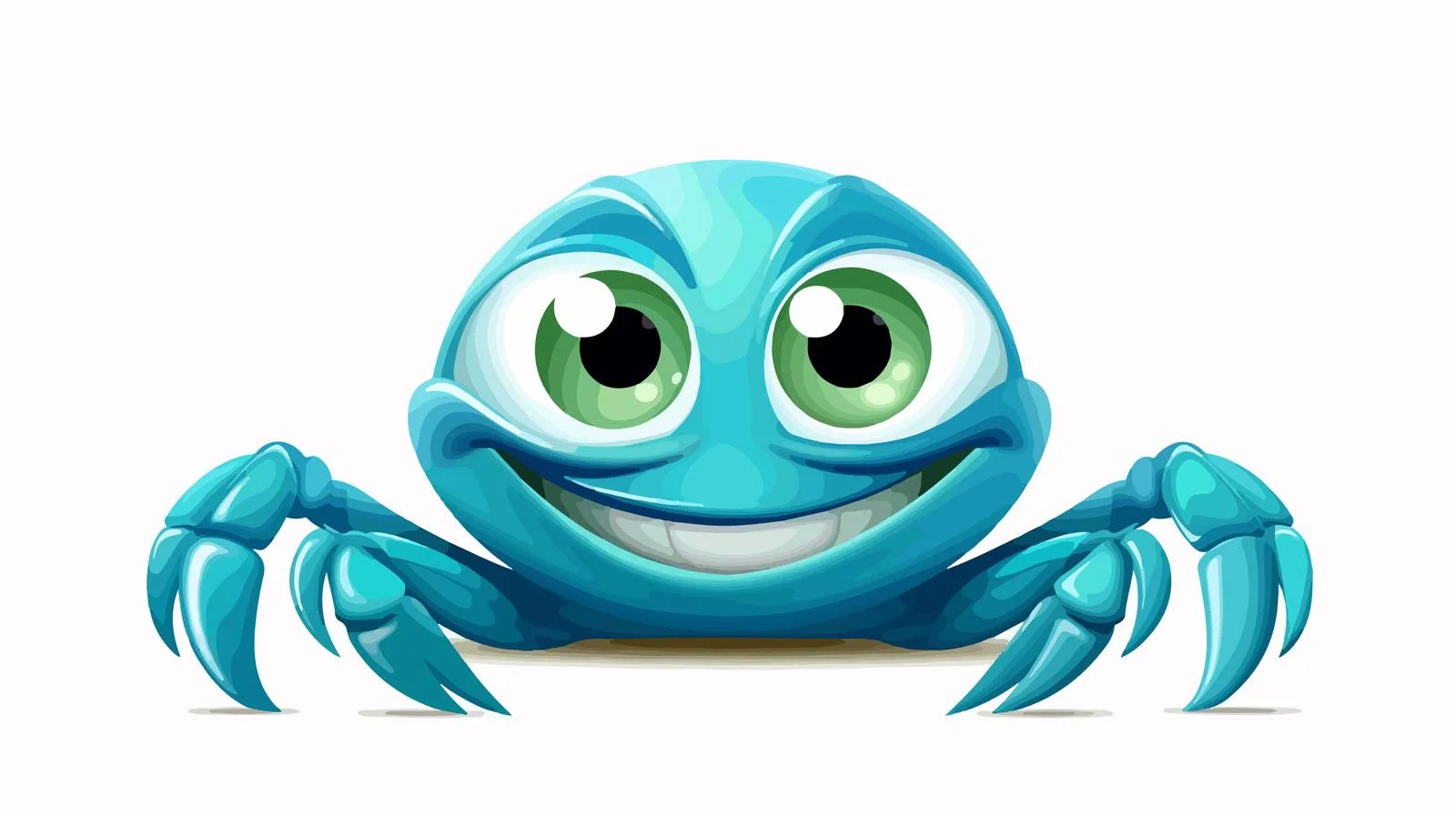 Cheerful Blue-Green Crab Crawling Image — free download from Dotvec