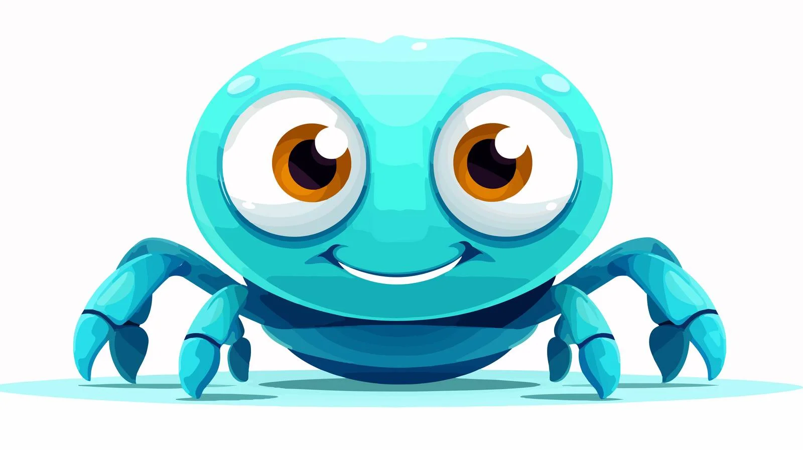 Playful Blue-Green Crab Crawling Joyfully — free download from Dotvec