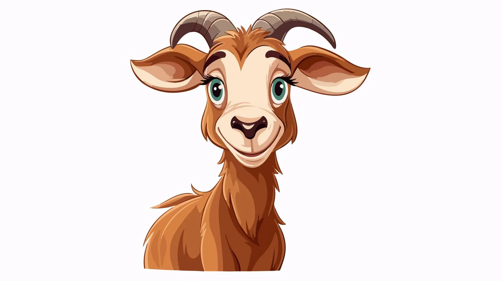 Adorable Funny Goat Vector Illustration — free download from Dotvec