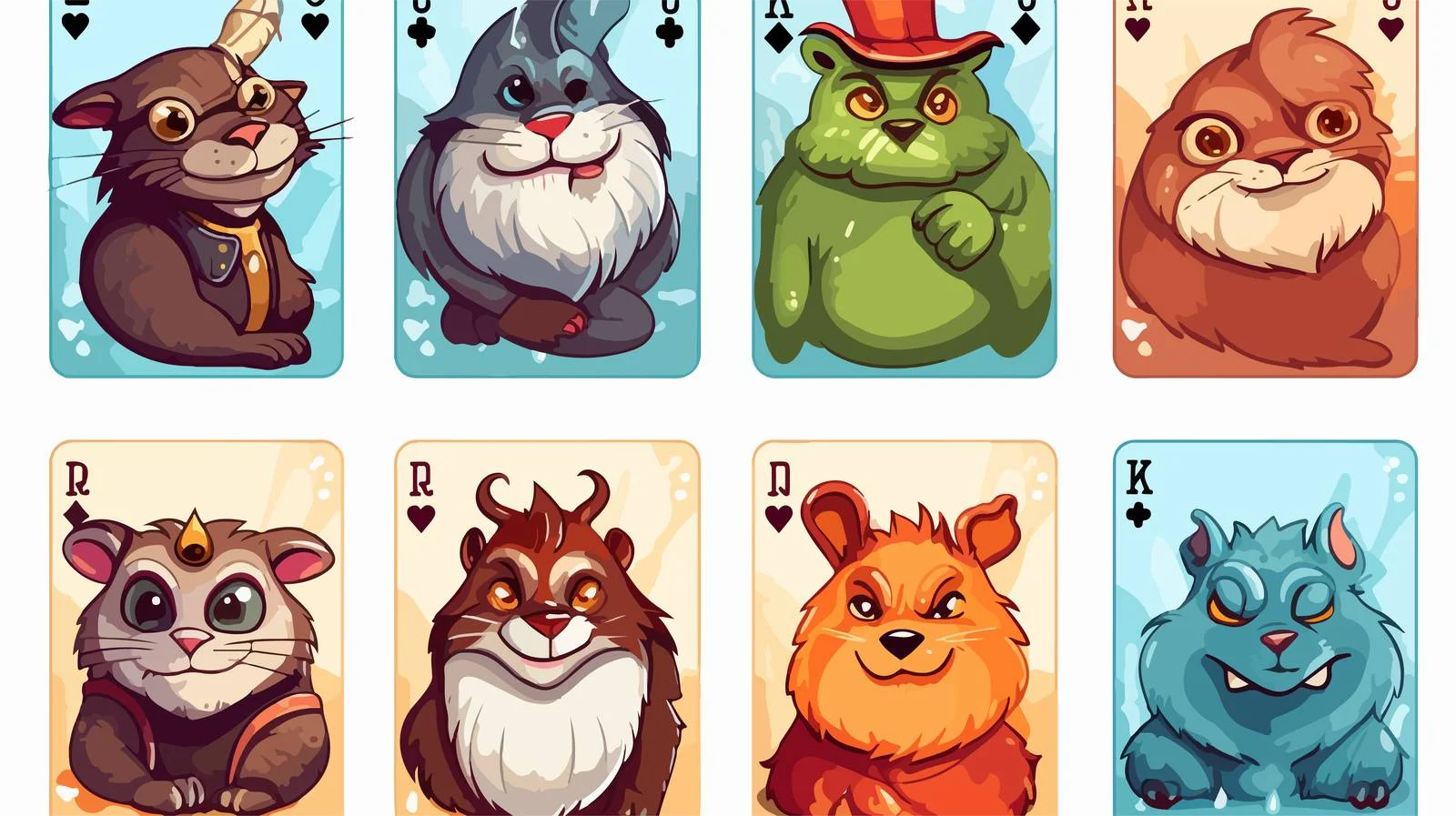 Fun Card Game Cards Vector Illustration — free download from Dotvec